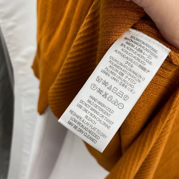 Free People rust orange criss cross tunic sweater - Picture 5 of 5